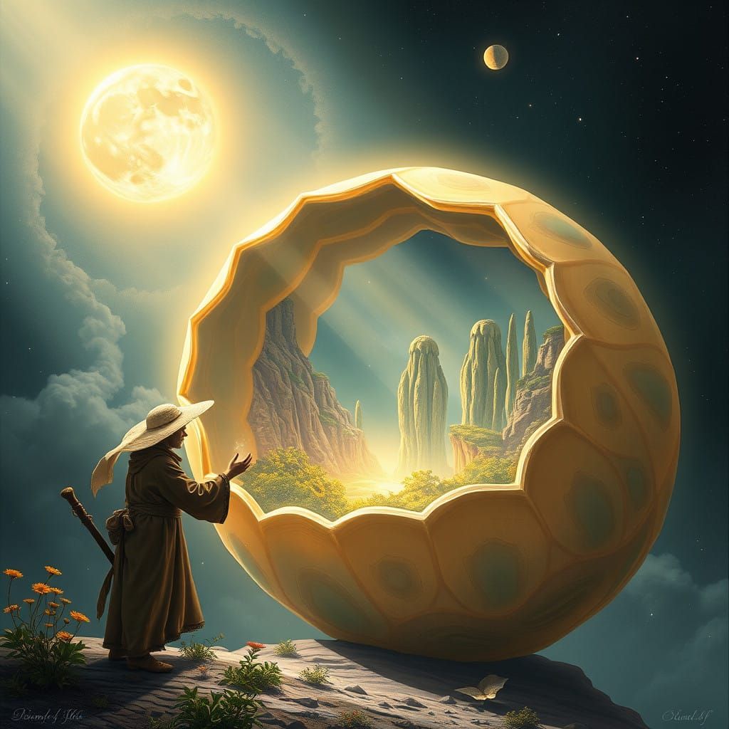 Surreal Garden of Galaxies: A Cosmic Seed Blossoms