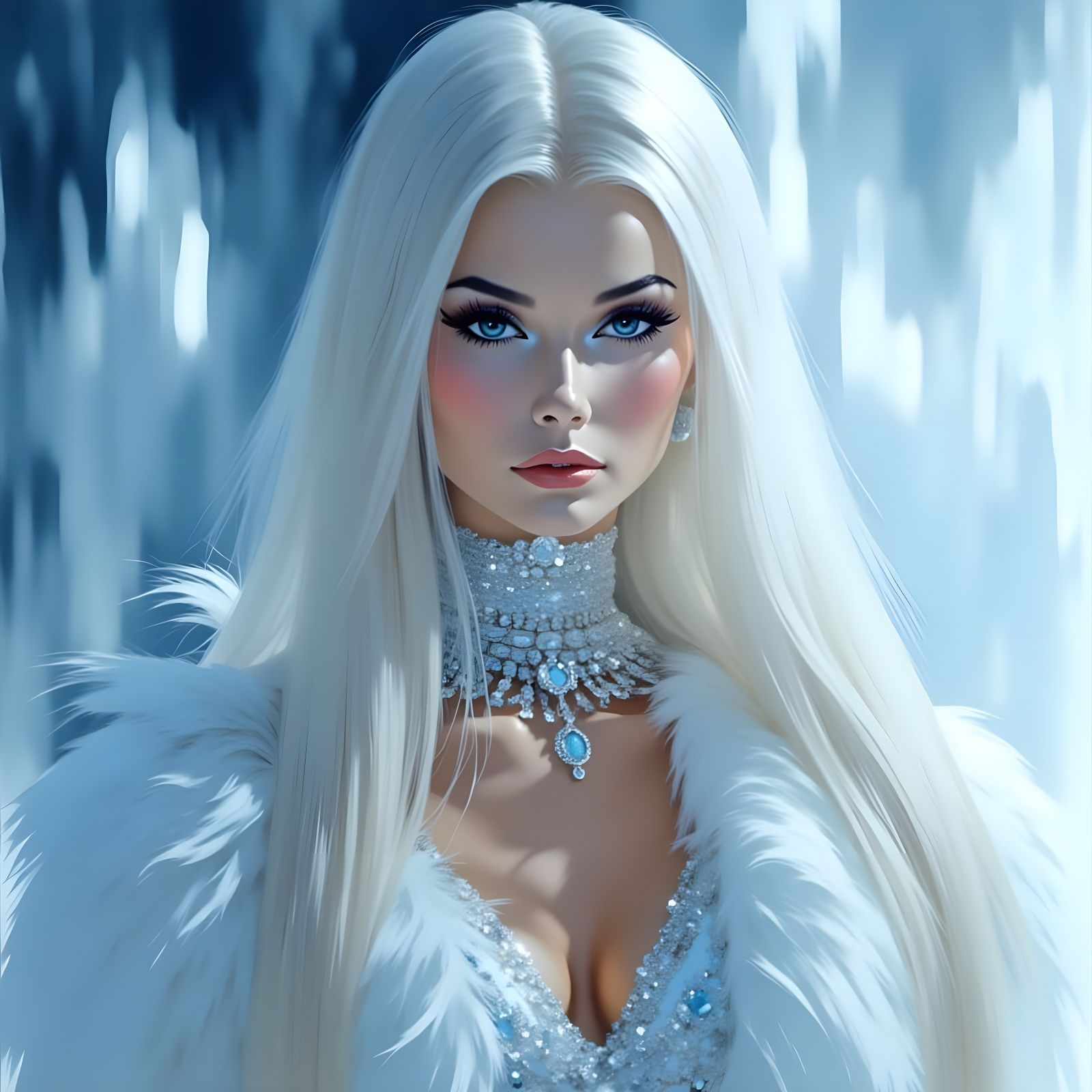 Icy Queen in a Winter Wonderland