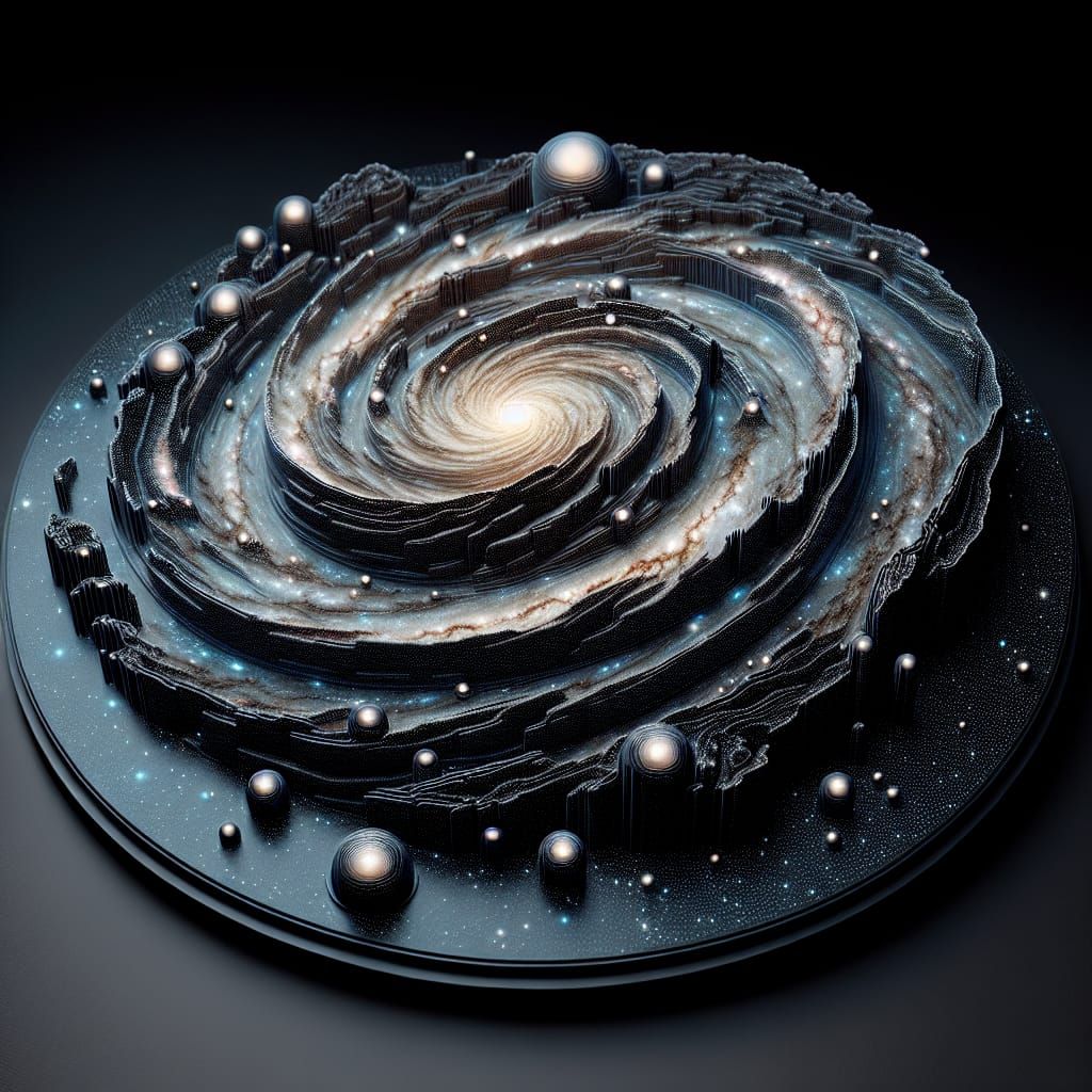 3D Printed Milky Way Galaxy Model