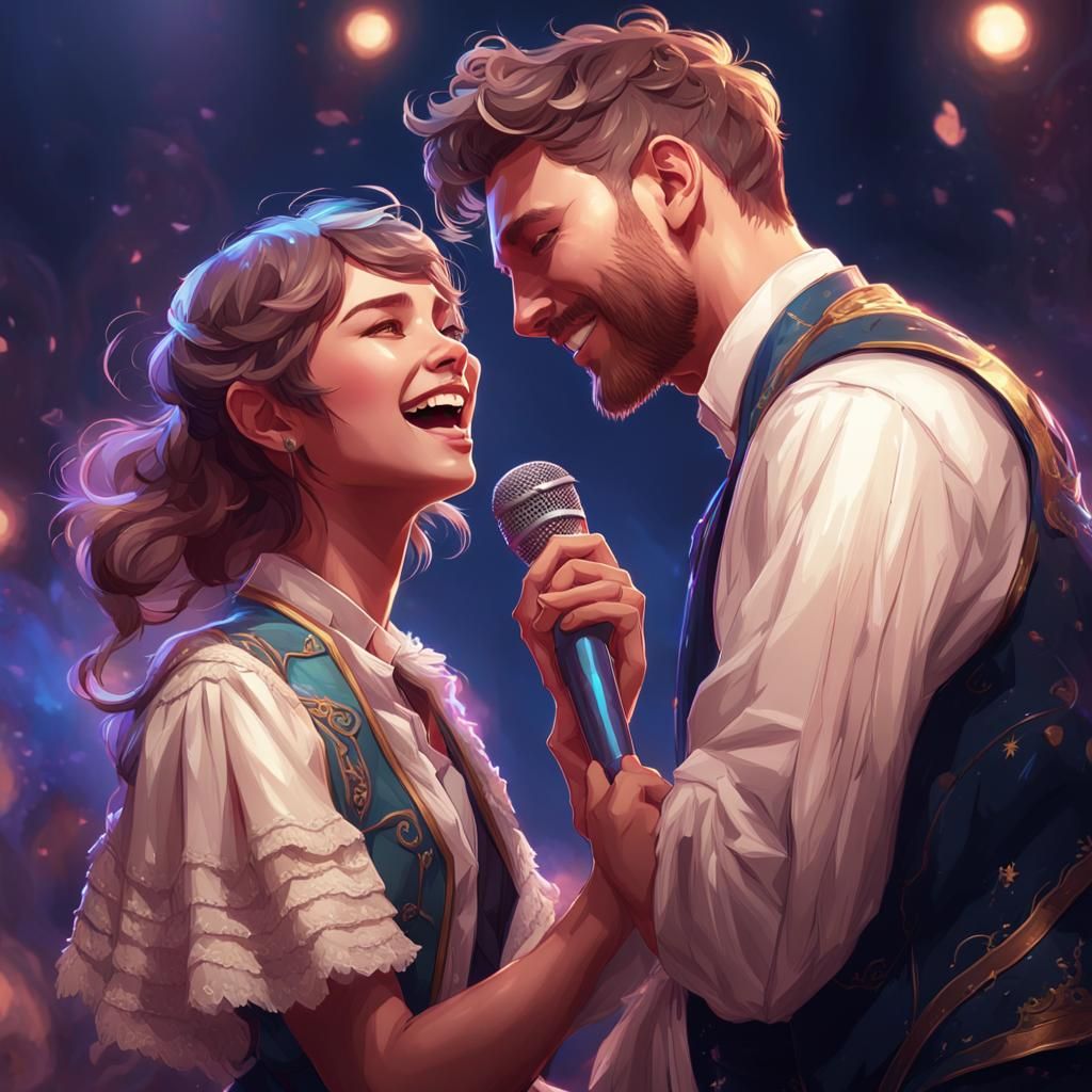 Singer Invites Talented Fan Onstage: Hyperdetailed Portrait