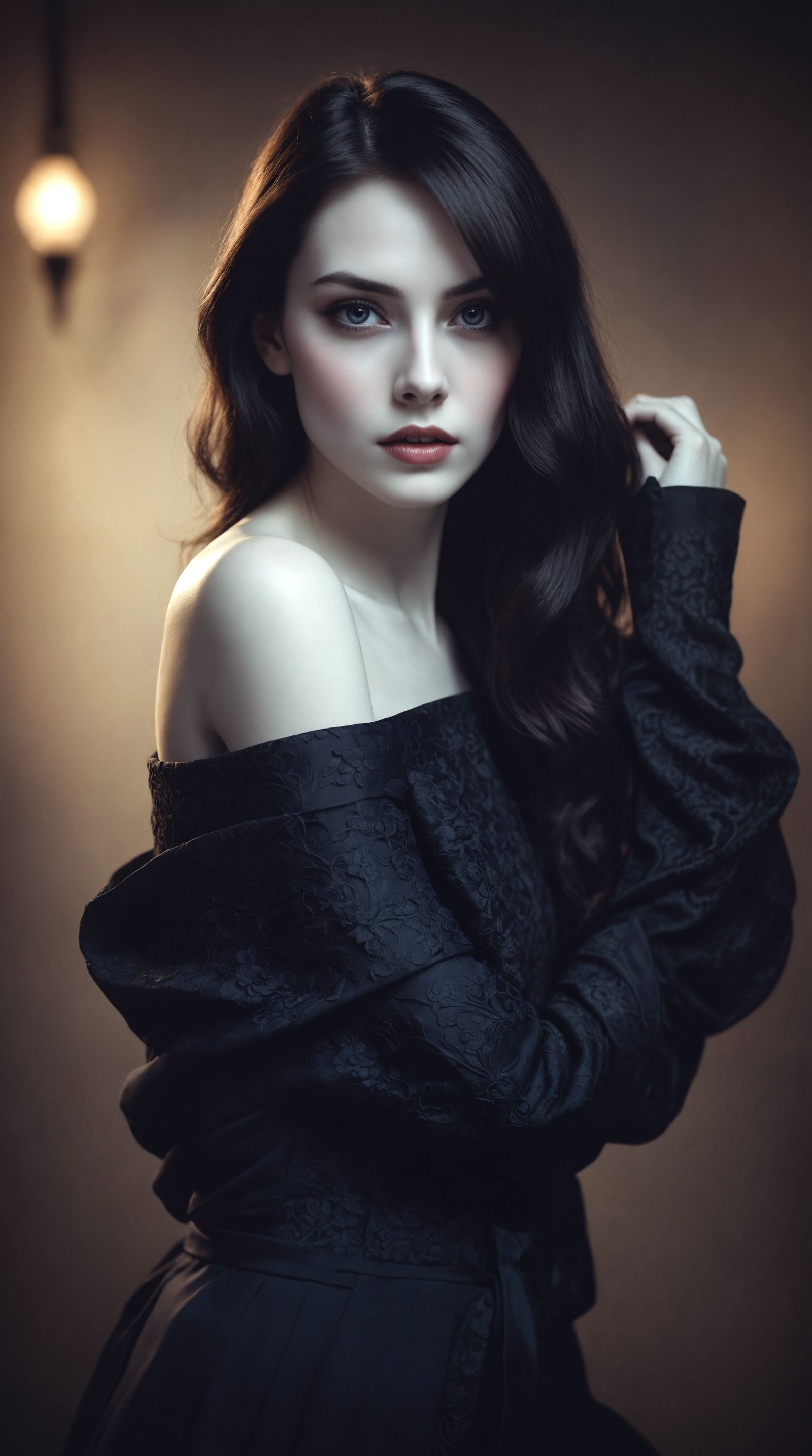 Ethereal Portrait of a Woman in a Dreamy, Photographic Style