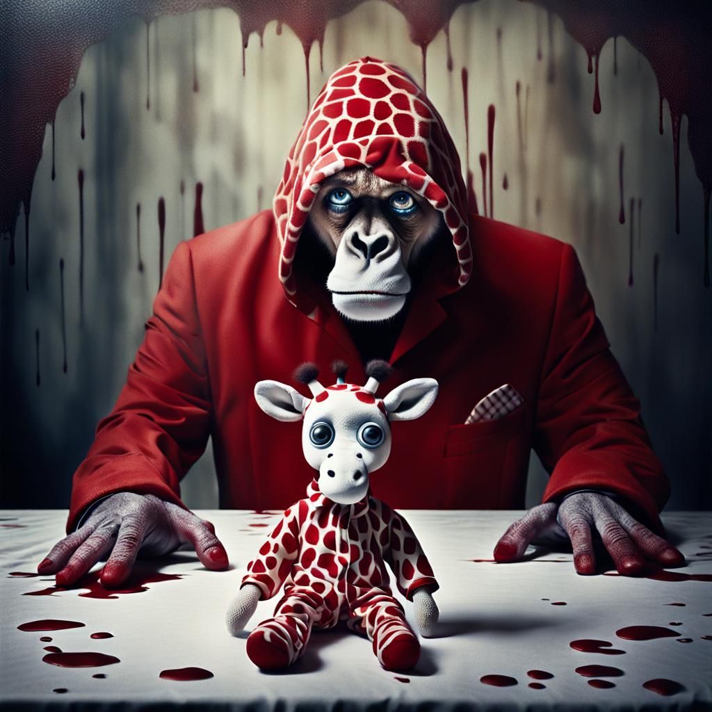 Man in Giraffe Pajamas at Business Convention