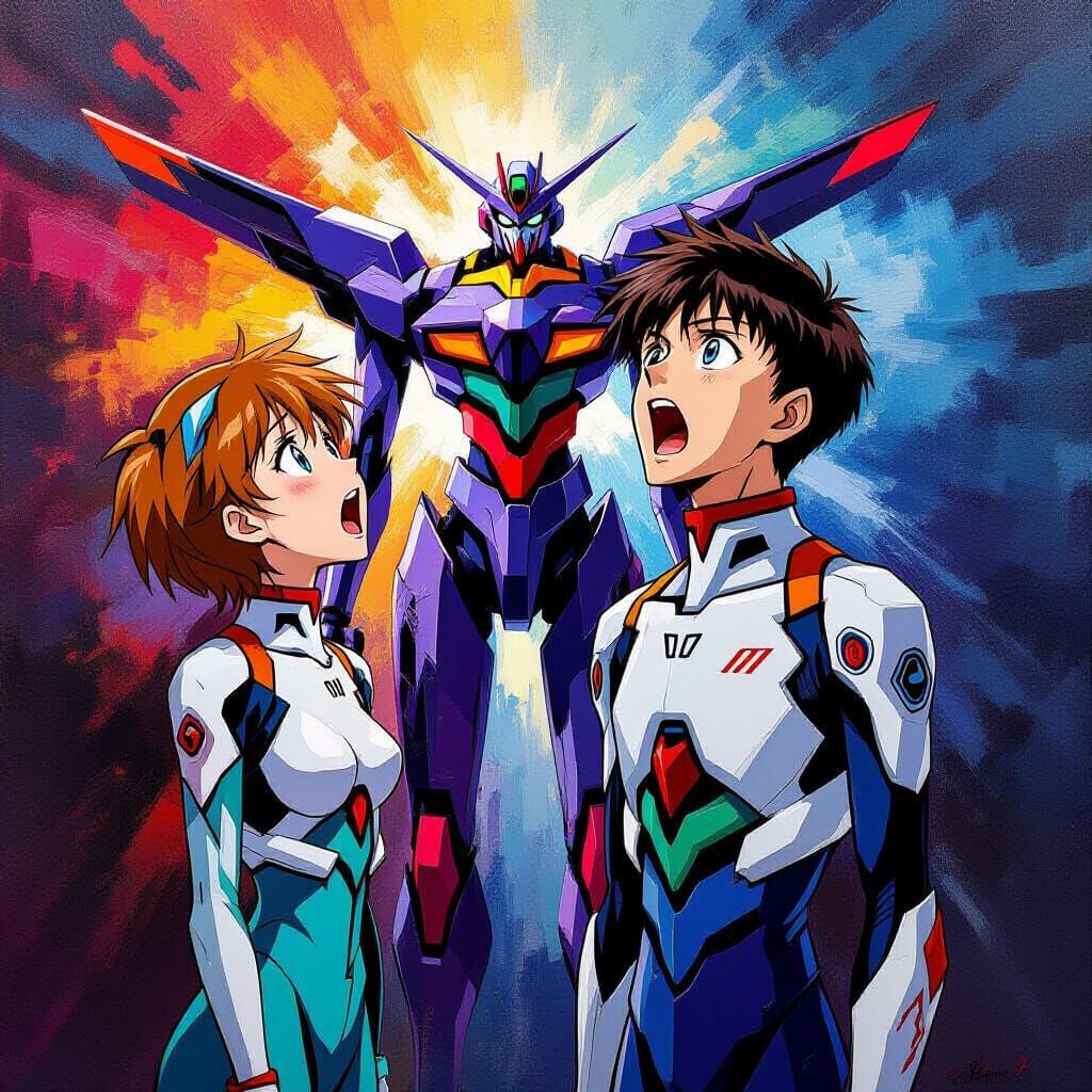 Shinji Ikari Before Evangelion Unit-01 Anime Art