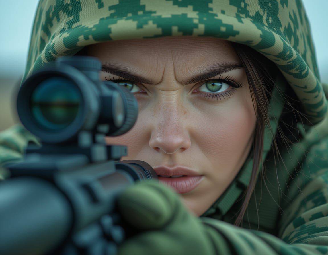 Intense Soldier Eyes: Cinematic Masterpiece