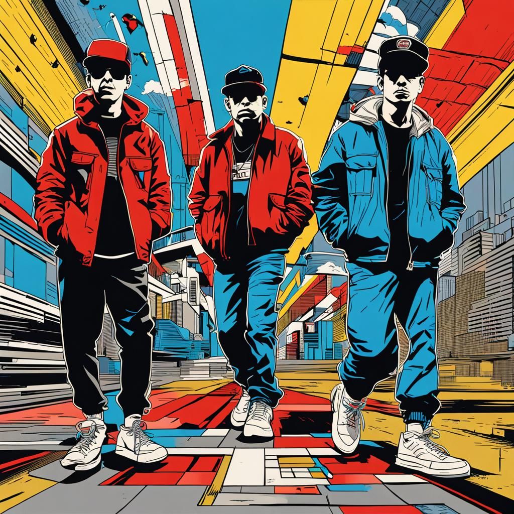 Beastie Boys vs Run DMC in Comix Style