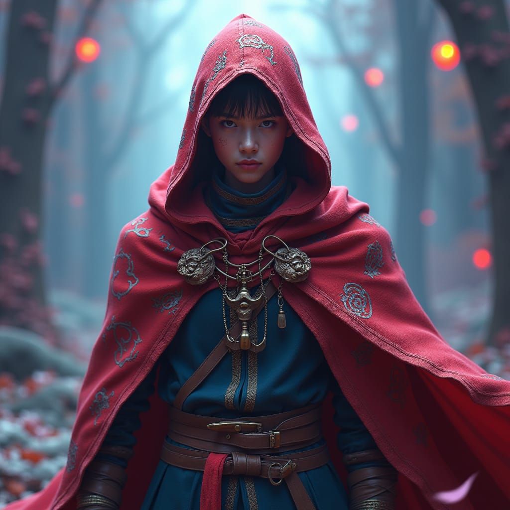 Kai in Hooded Cloak: Dreamlike Fantasy Concept Art