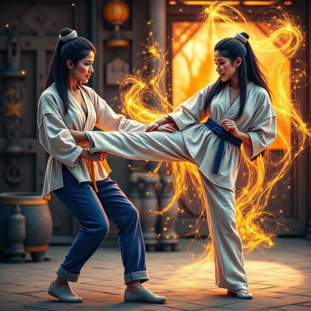 A lightning-fast spinning kick that evokes the legend of Bruce Lee...