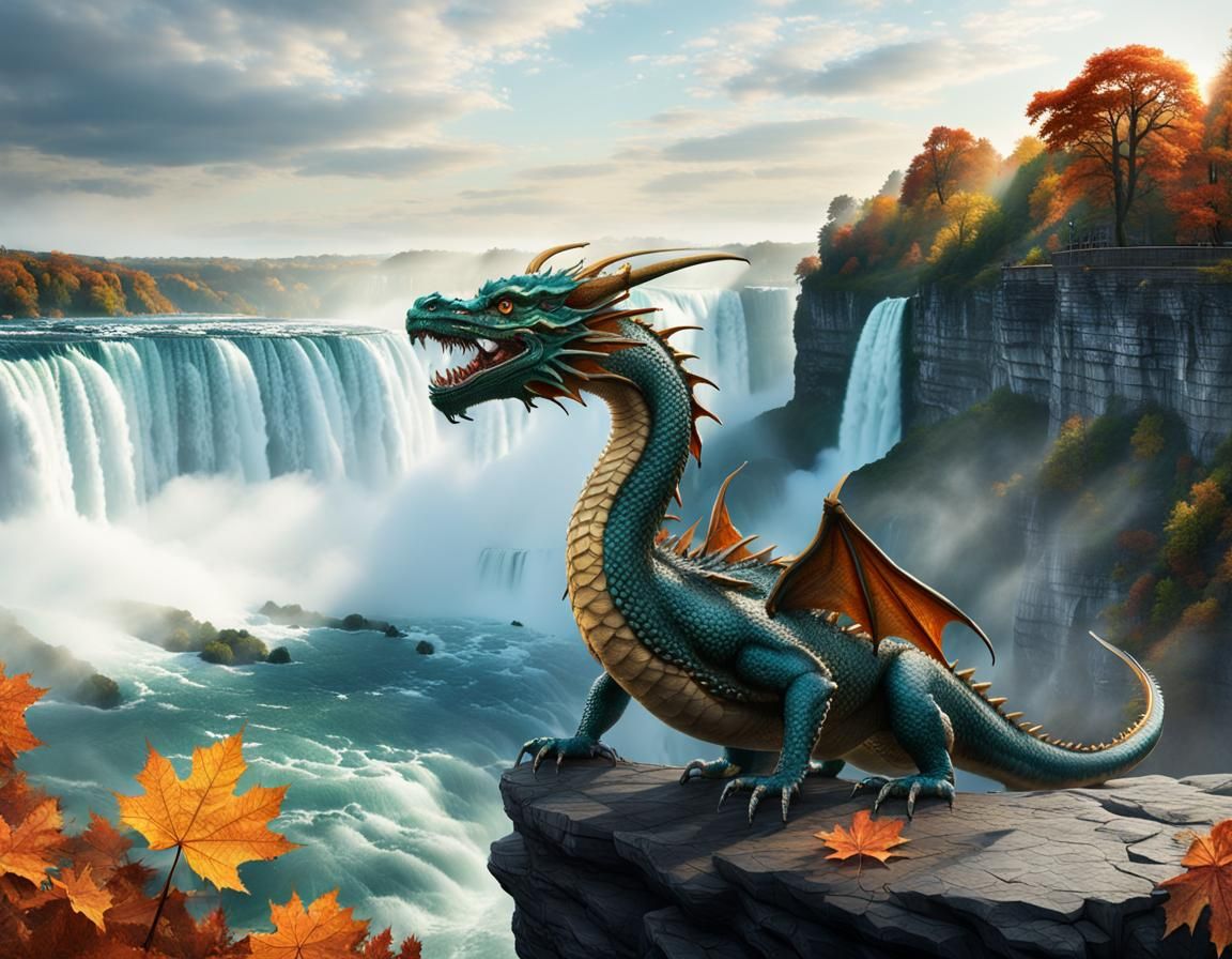 Canadian Dragon at Niagara Falls: Mythic Realism