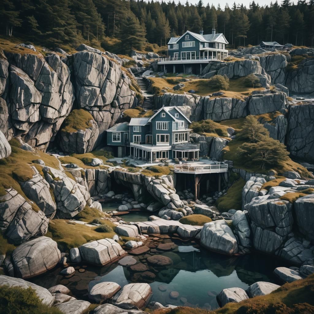 Norwegian Paradise Mansion with Rock Pools