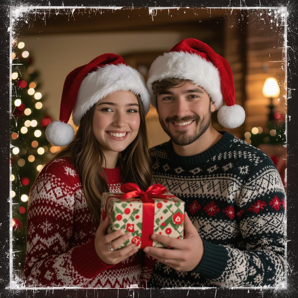 Christmas Gift: A Cinematic Film Still