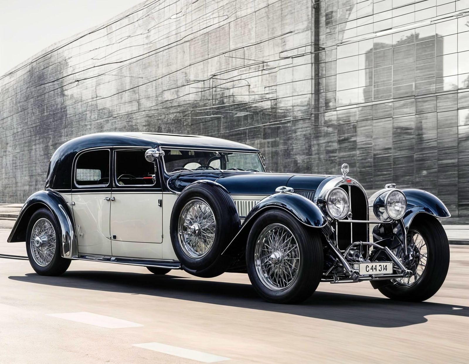 Custom Bugatti Royale Aero Coupe in Metallic Paint