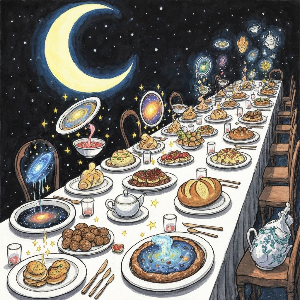 Magical Midnight Banquet with Morphing Foods
