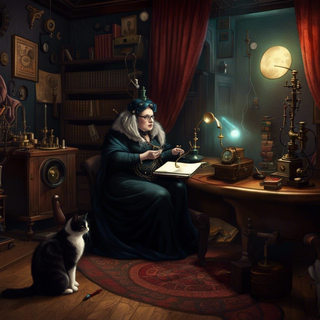 Gothic Alchemist's Astral Telephone Invention