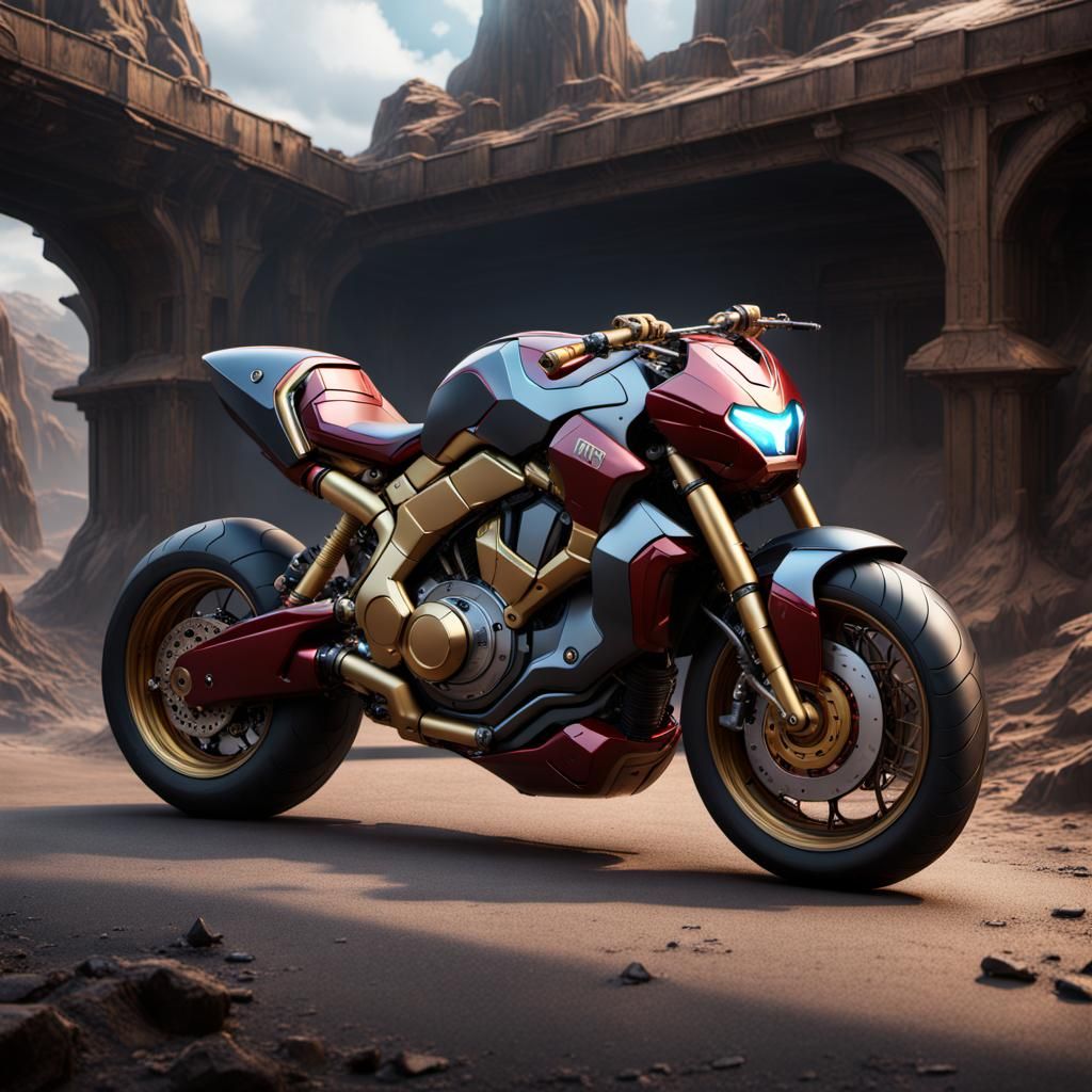 Iron Man's Super Motorbike Concept Art