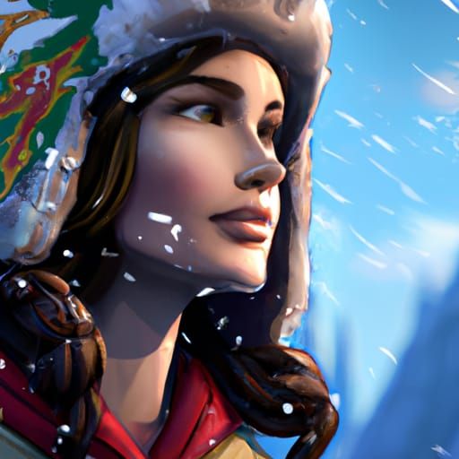 Human Canada: Detailed Portrait in Art Nouveau Style