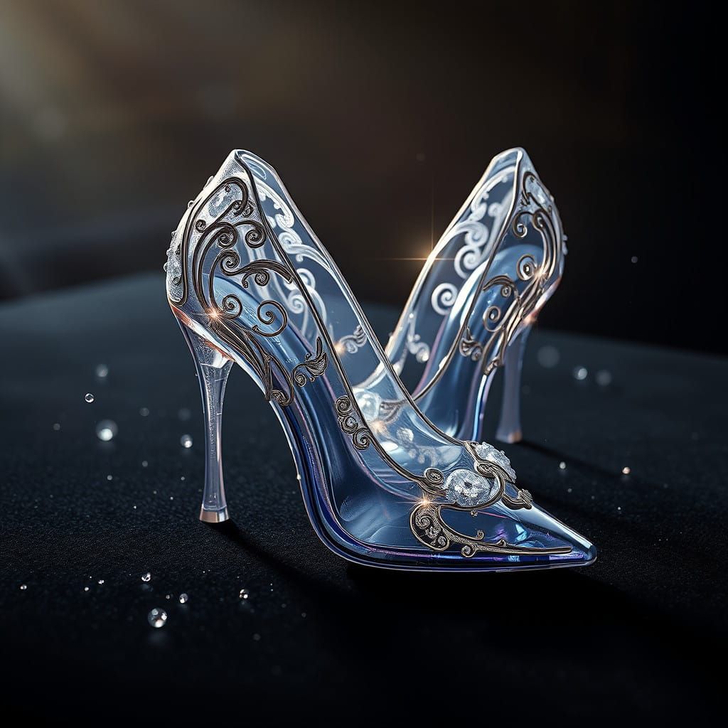 Luxurious Glass Heel Pumps in Futuristic Elegance