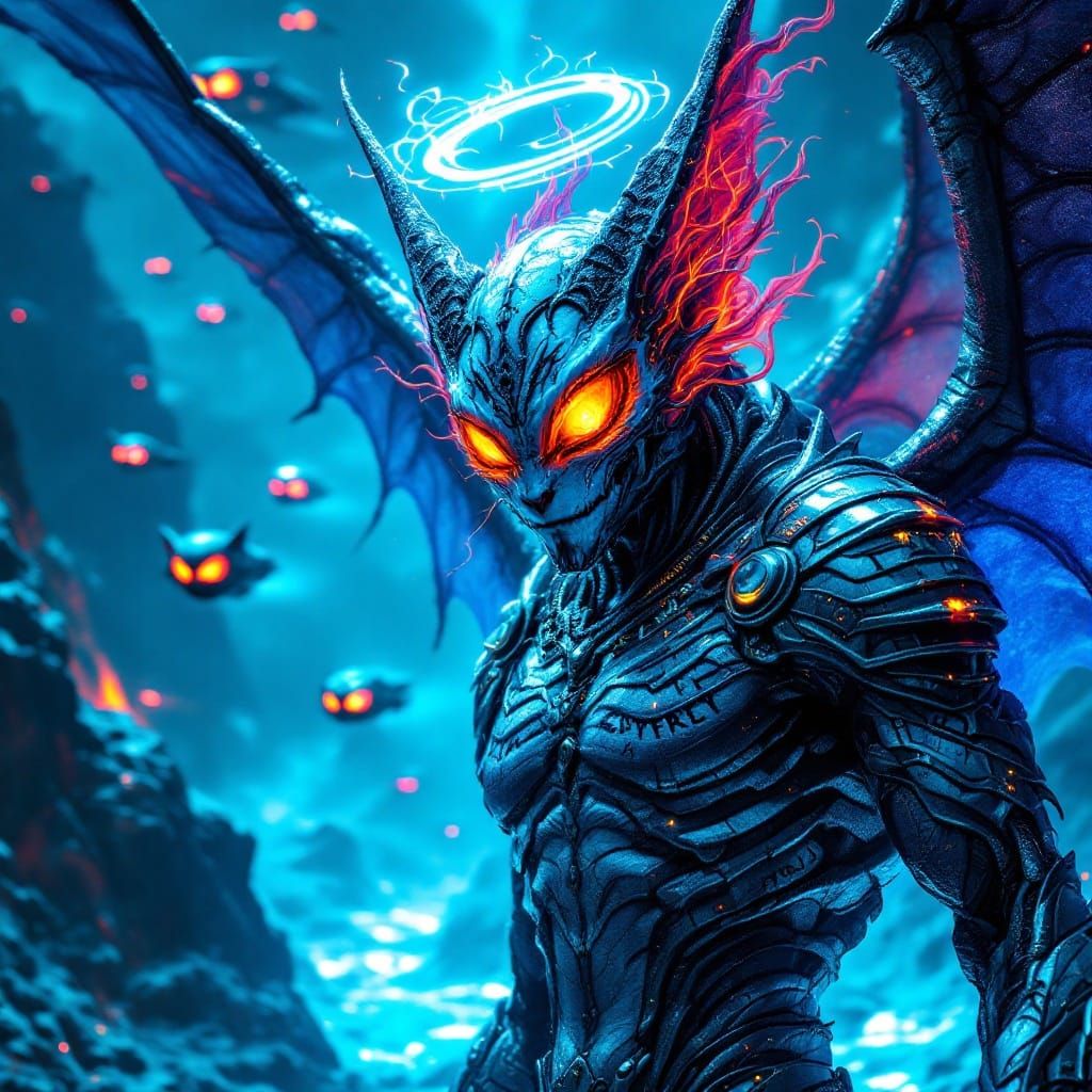 Divine Cosmic Deity in Ancient Roman-Inspired Armor