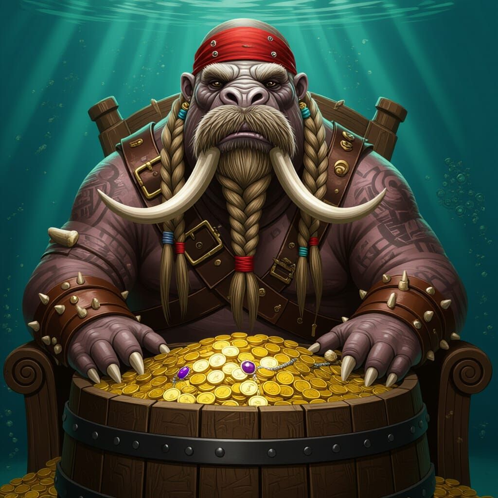 Walrus pirate Treasure