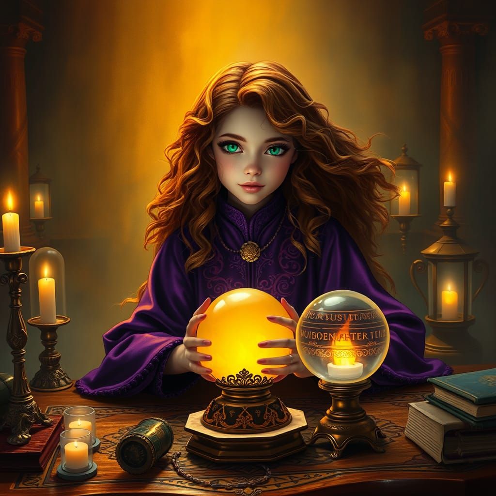 Mystical Fortune Teller Portrait in Fantasy Style