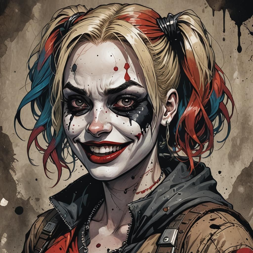 Harley Quinn Style Girl in Post-Apocalyptic World