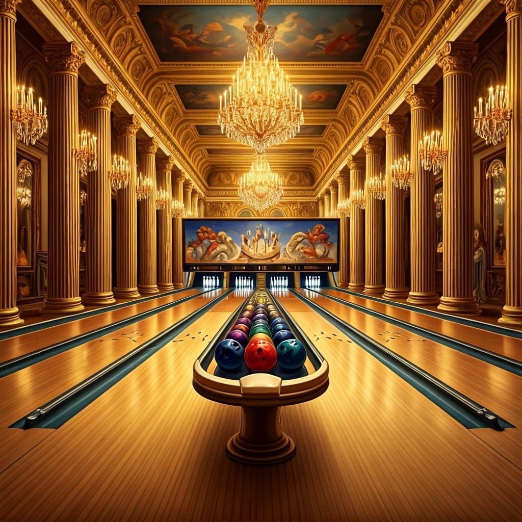 Opulent Baroque Bowling Alley in Royal Palace