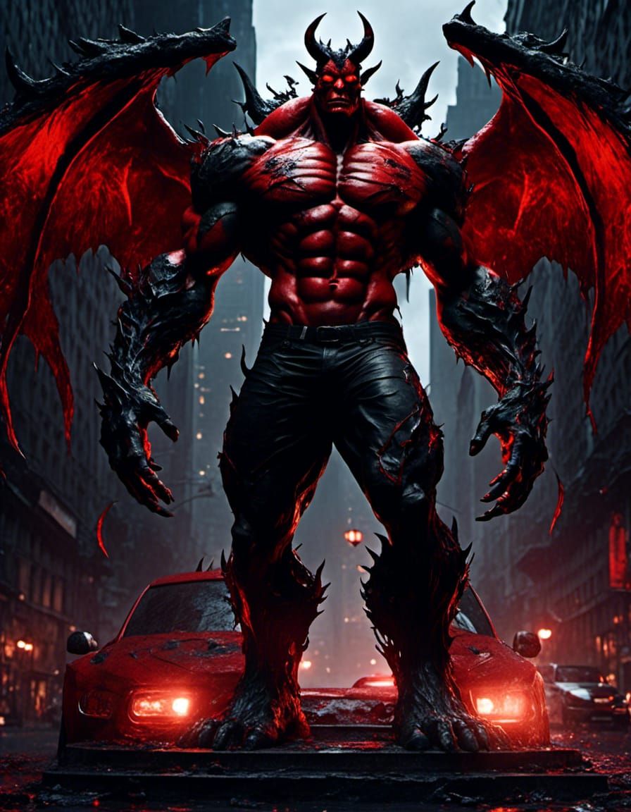 Anime Manga Style Devil Hulk Demon