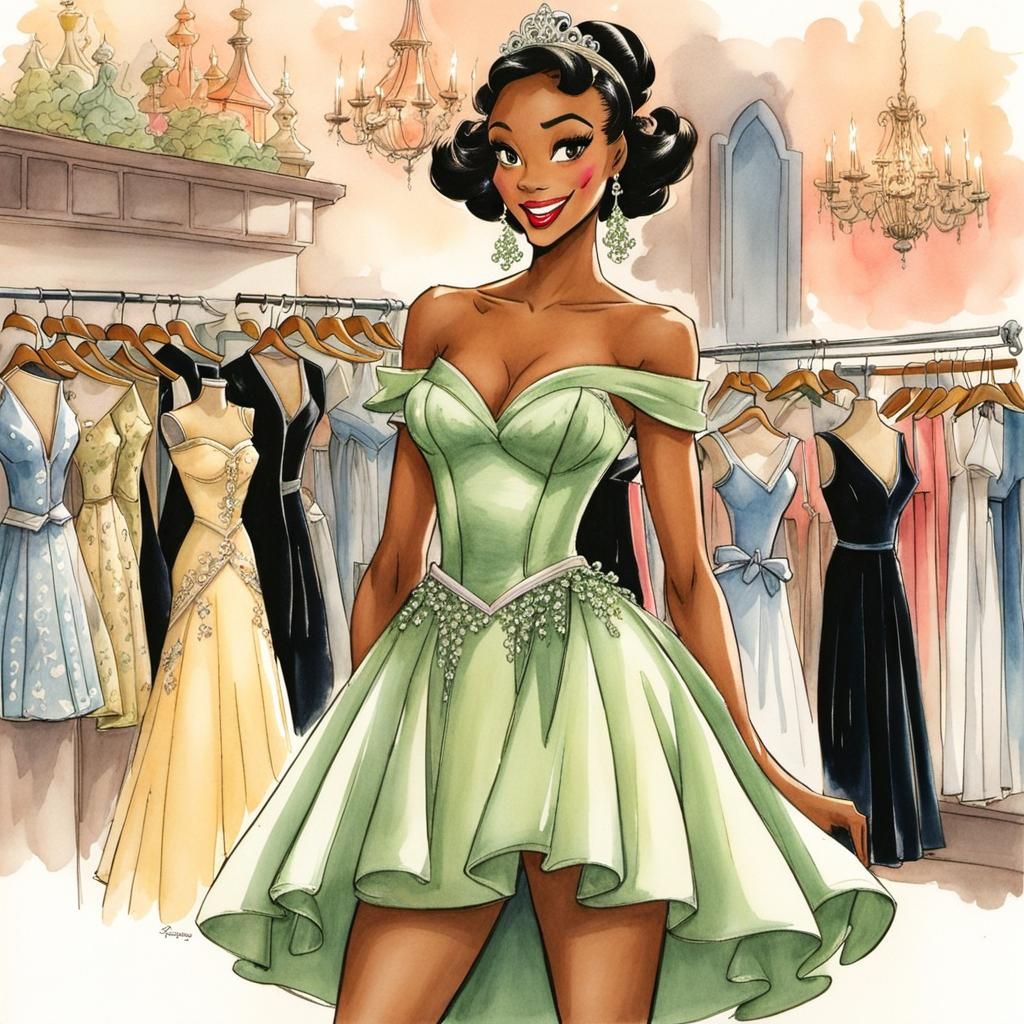 Tiana's Vintage Shopping Trip: Comic Book Style