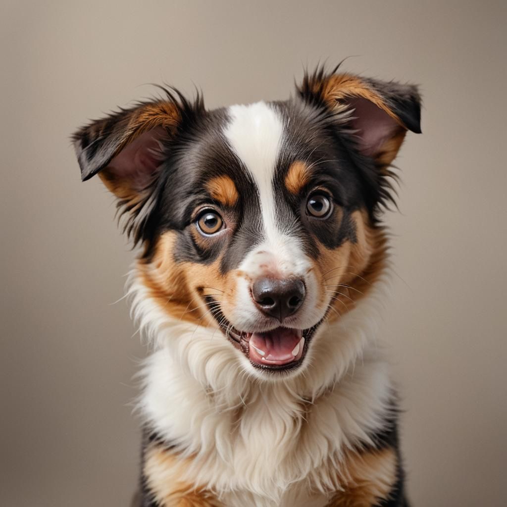 Charming Baby Aussie Portrait with Missing Tooth