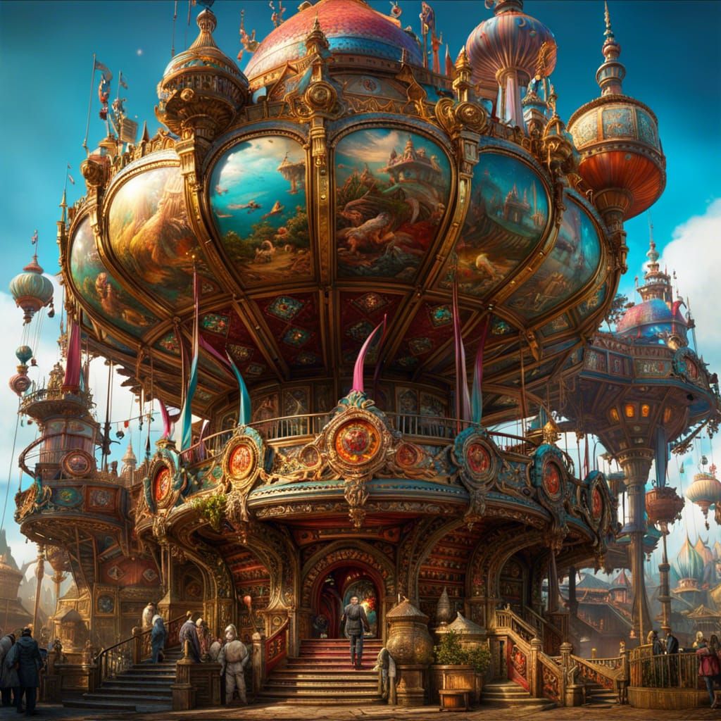 Fantasy Amusement Park Borderland Artwork