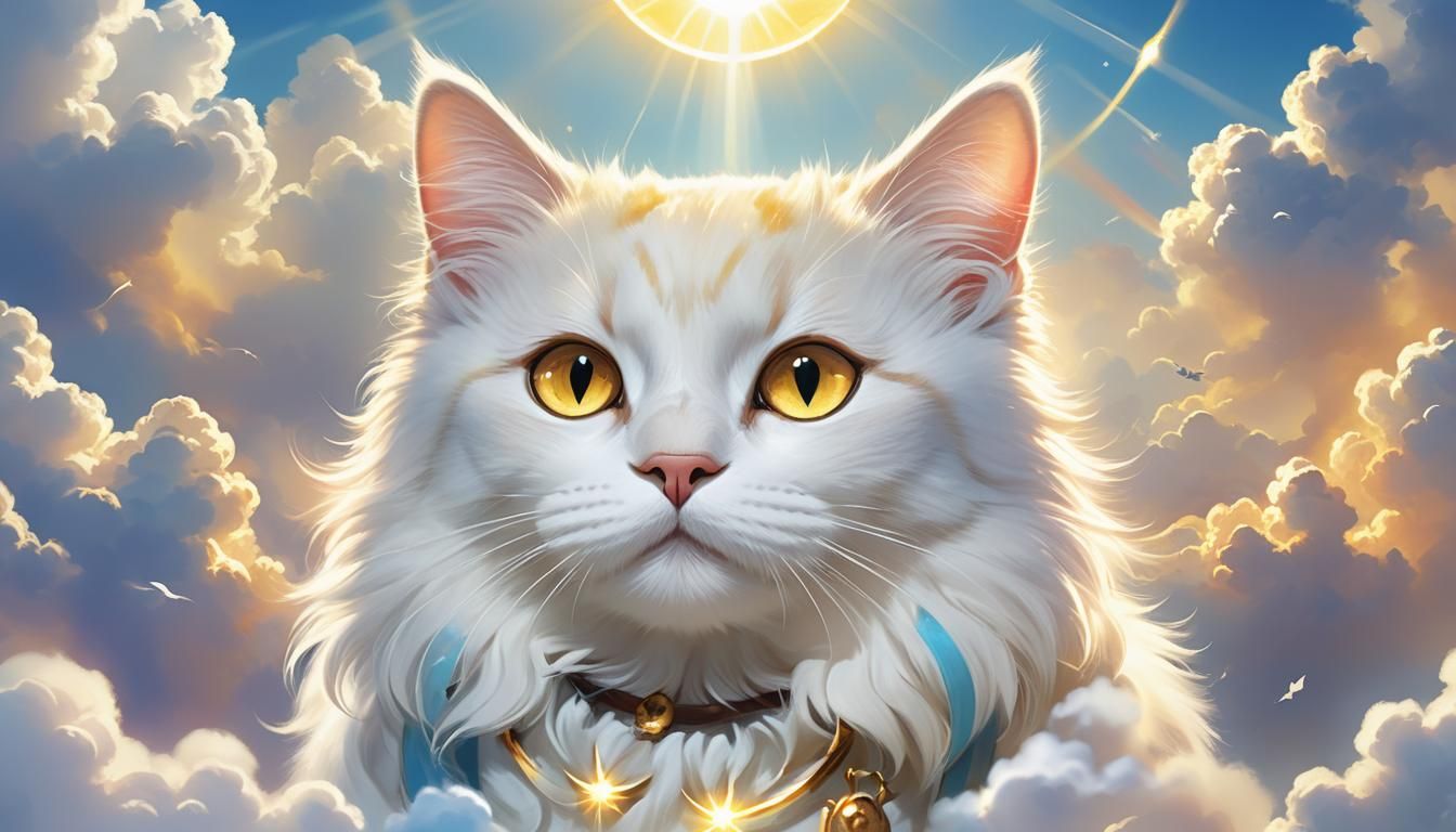 Fantasy Cat Adventure Book Cover in Soft Light