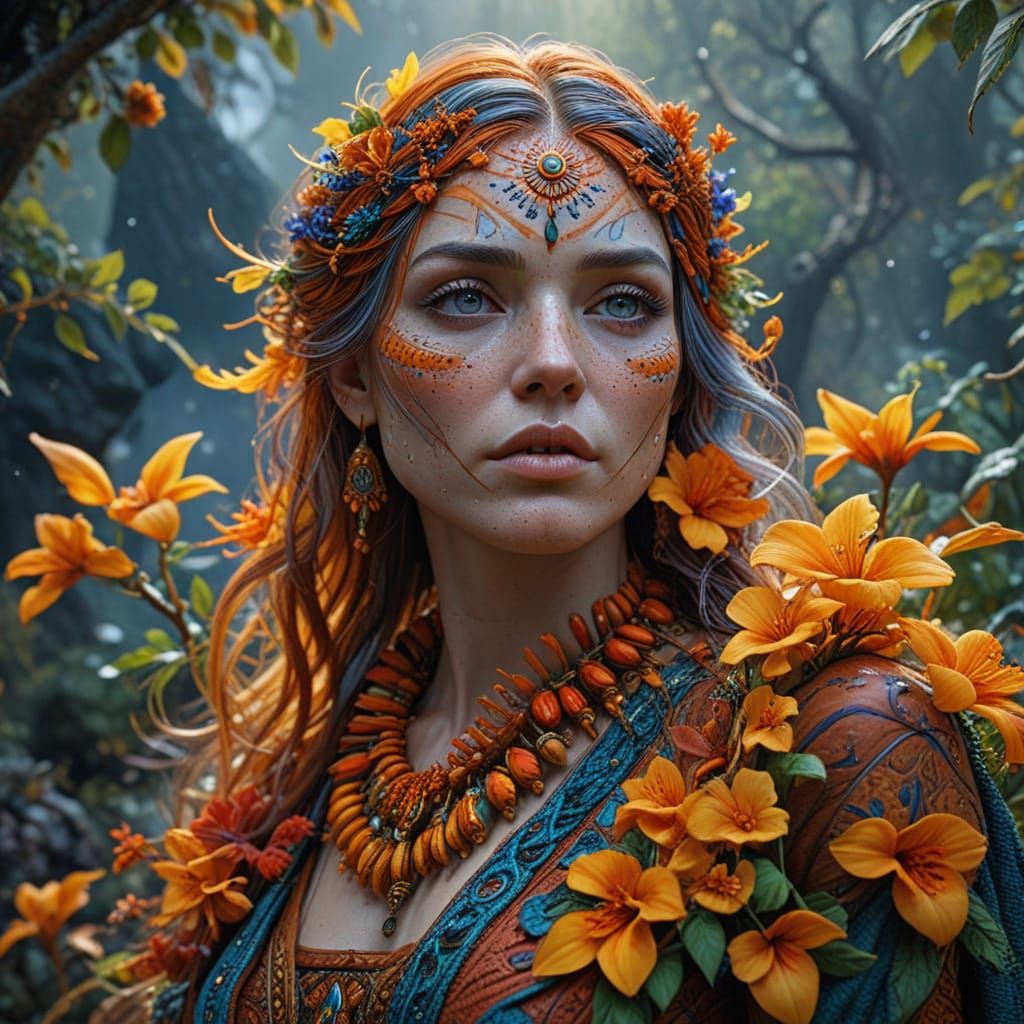 Surreal Hyperrealistic Masterpiece with Vibrant Colors and F...
