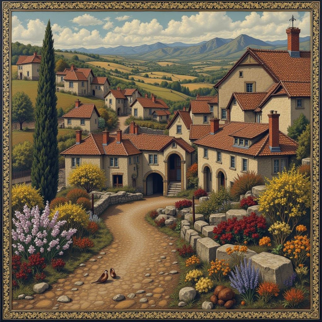 <lora:Muted Memory:1.0> <lora:BL Doily Town:1.0>