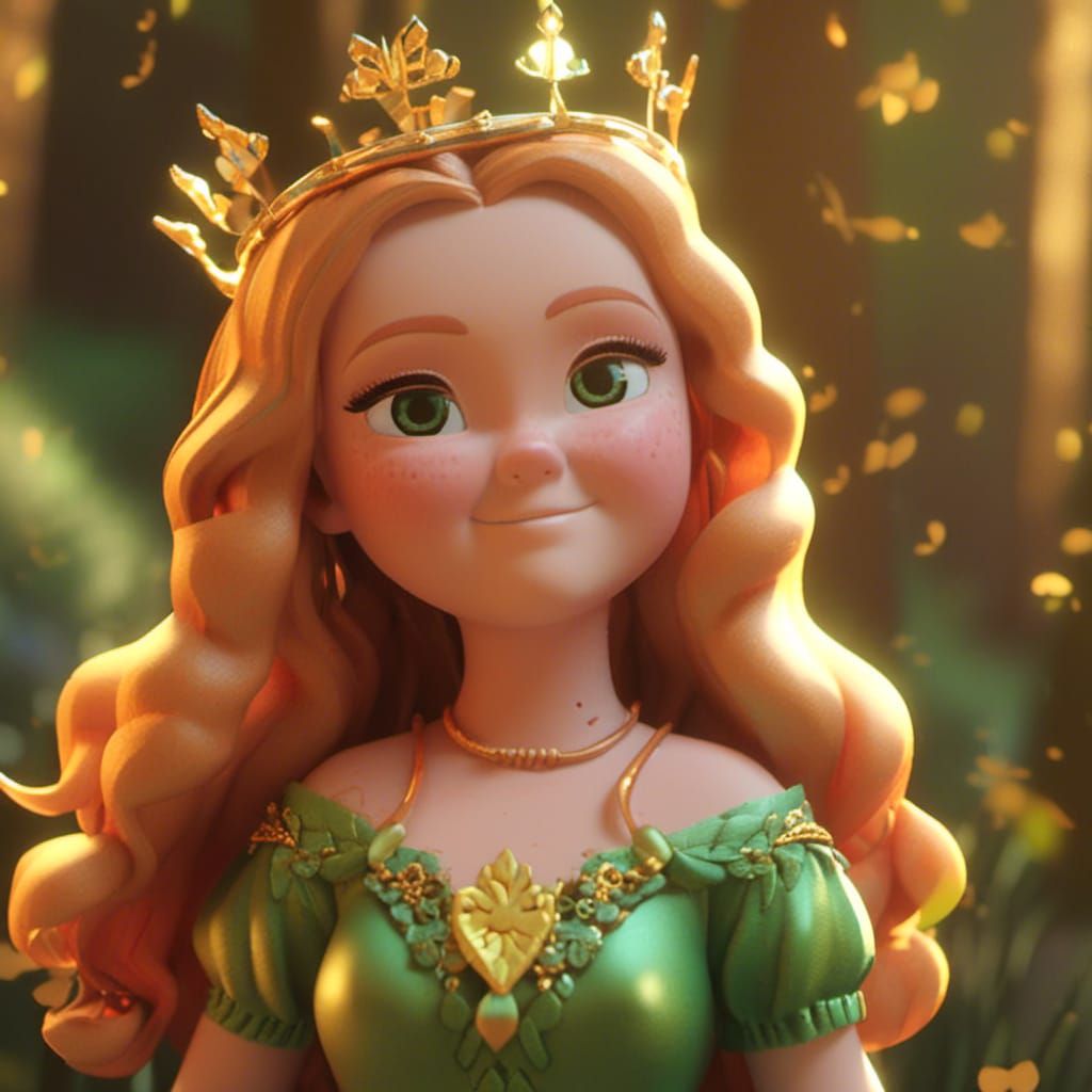 Mythical Nature Princess in 3D Digital Art