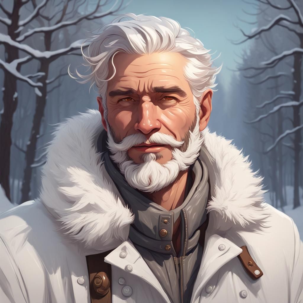 Intricate Portrait of an Explorer in Art Nouveau Style