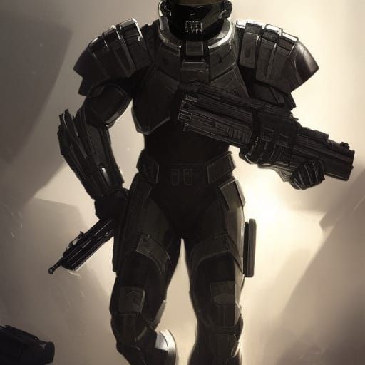 Armored Soviet Antihero in Dark Fantasy Style