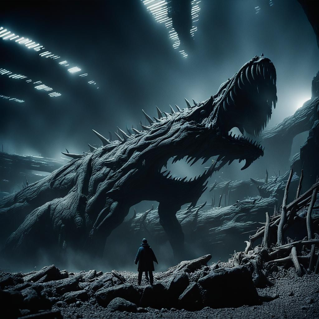 Mysterious Underground World: A Cinematic Still