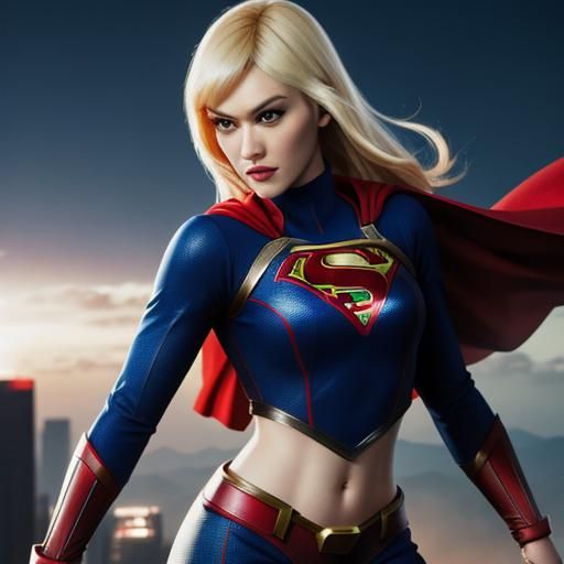 Gwen Stefani as Supergirl: Cinematic Film Still