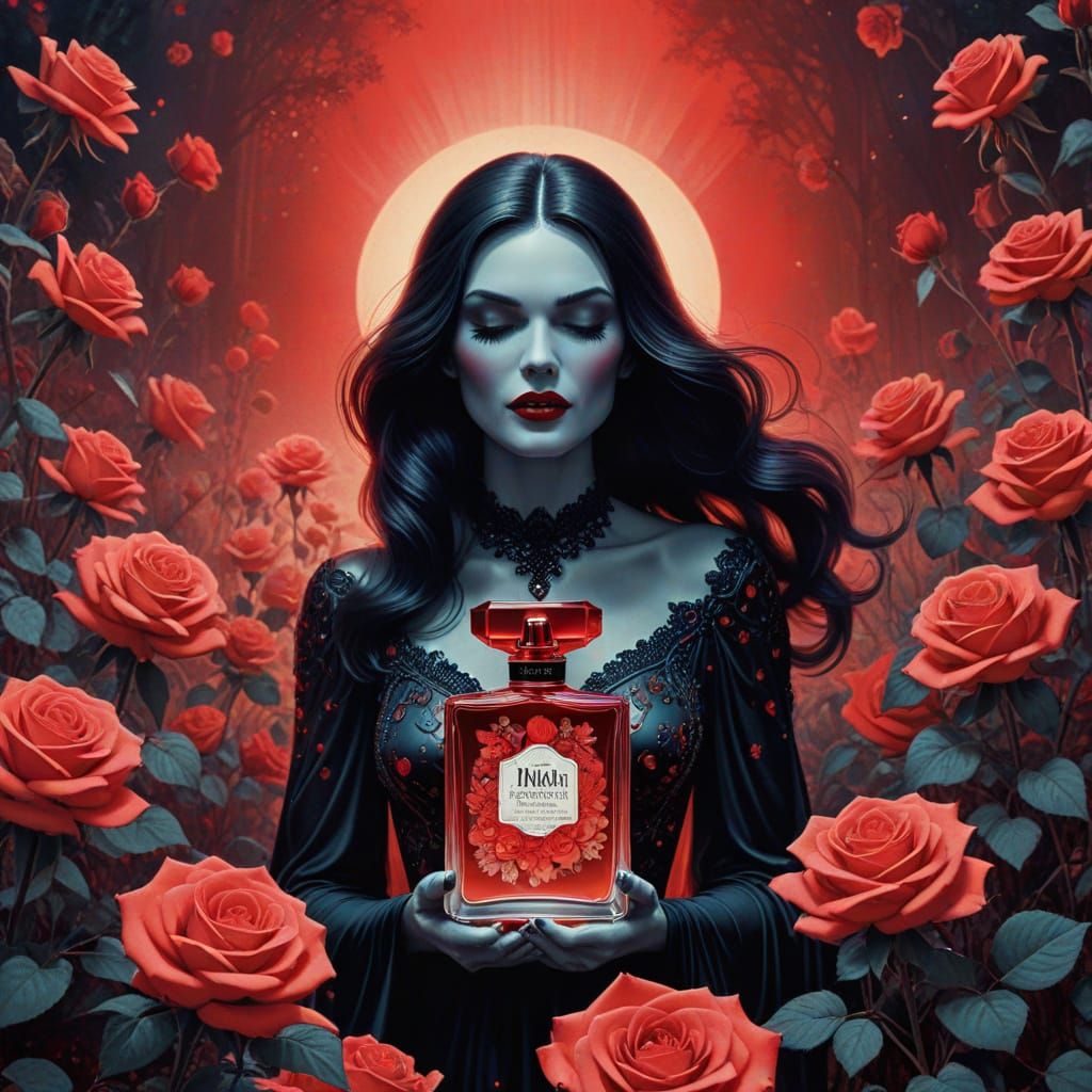 Vampirette Perfume Ad: 1970s Retro Glamour