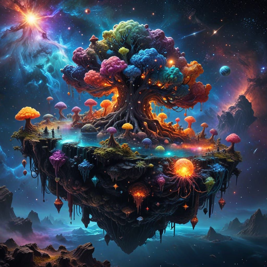 Vibrant Floating Island of Azathoth