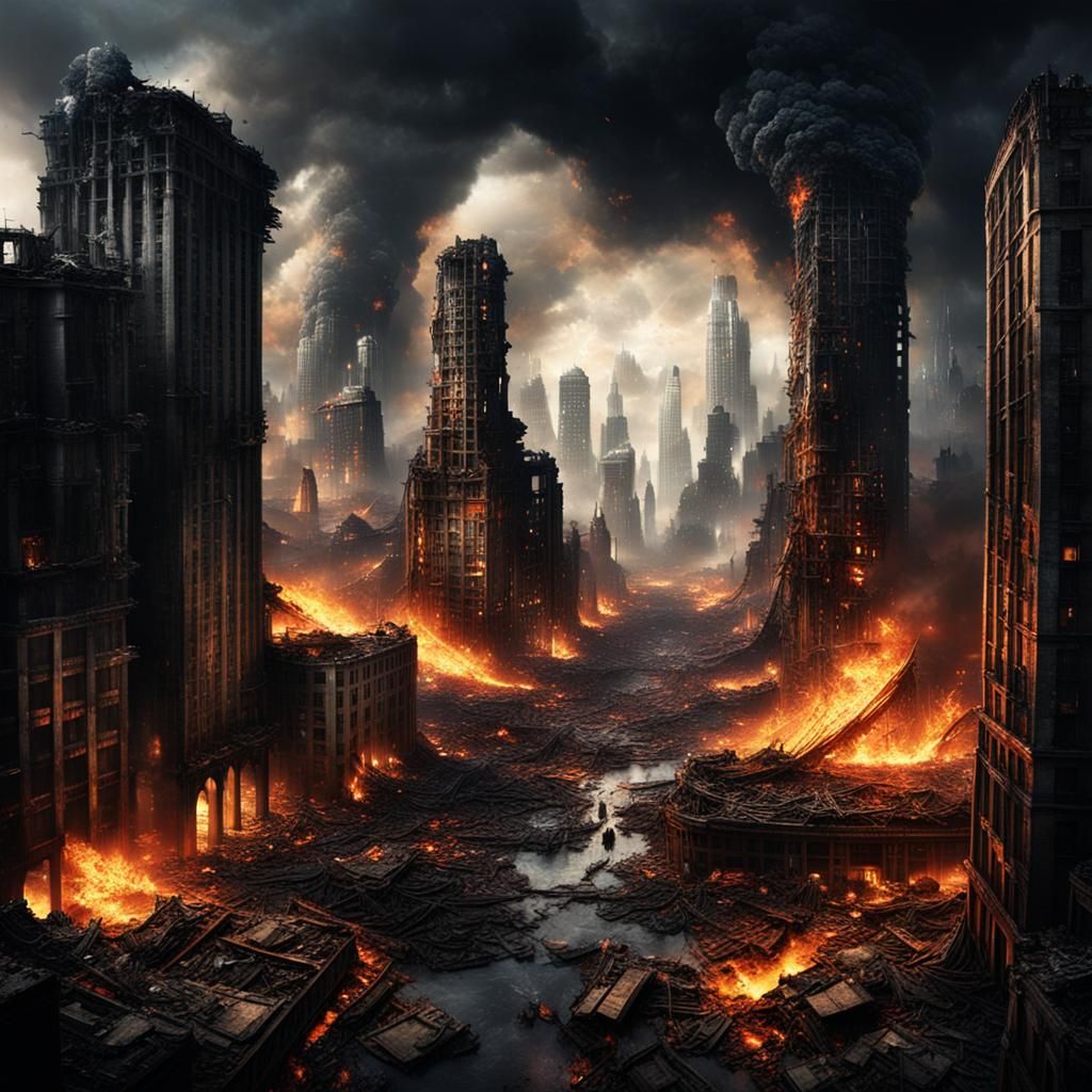 Explosion-Filled Metropolis in Ruins: Heroic Stand