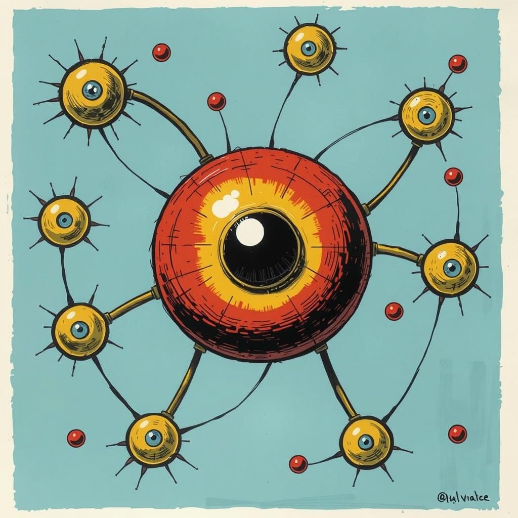 Funny Atom Cartoon in Mad Magazine Style