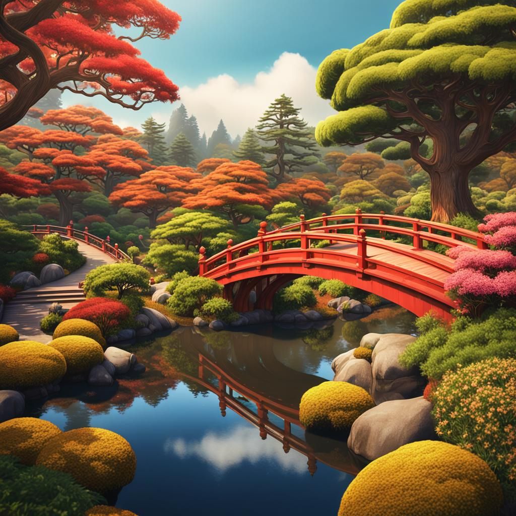 Japanese Tea Garden in Golden Gate Park: Matte Painting