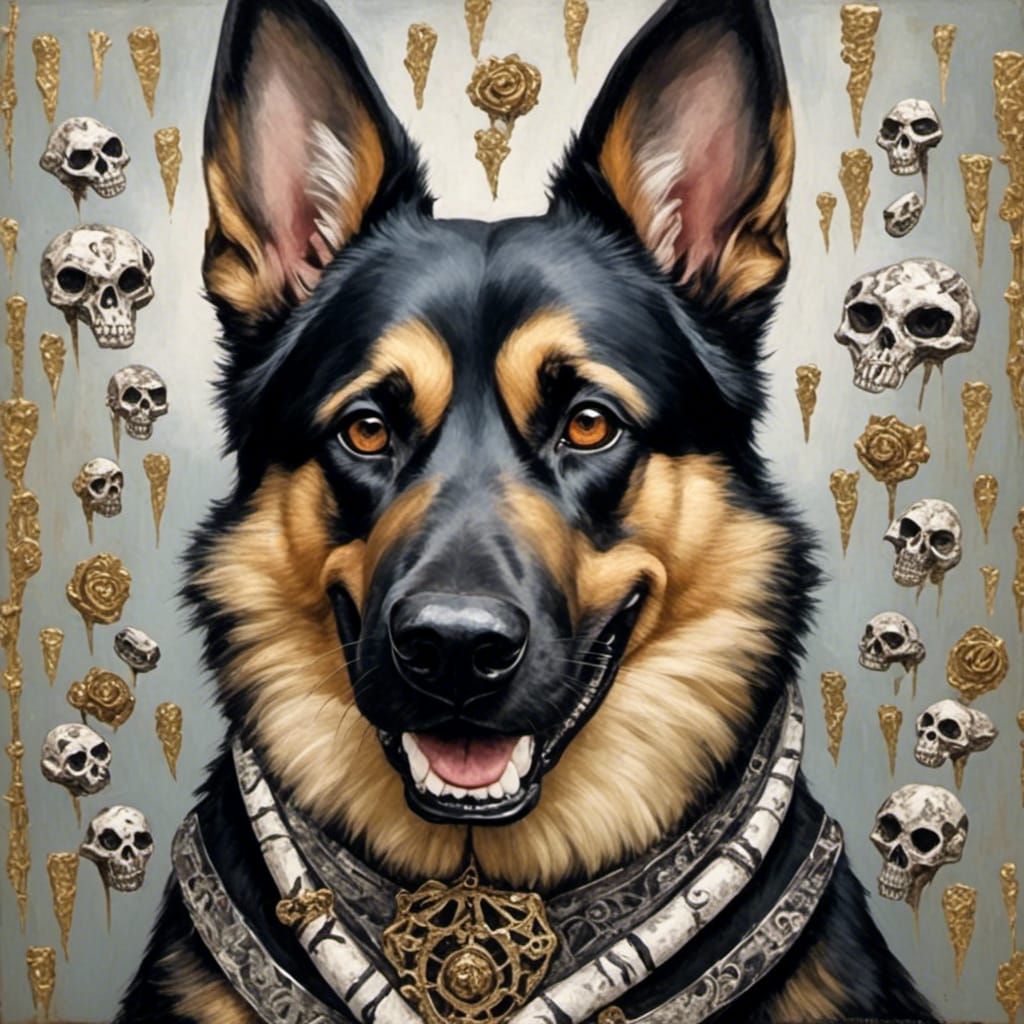 Cute German Shepherd Dog Portrait