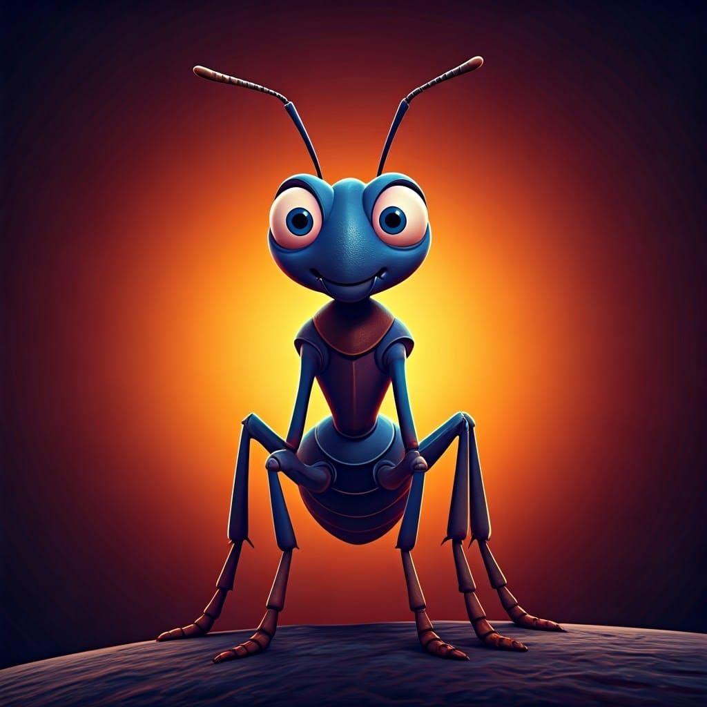 DreamWorks Antz Character in Stylized 3D Digital Art
