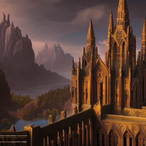 Gothic Art Deco Victorian Temple on Coast