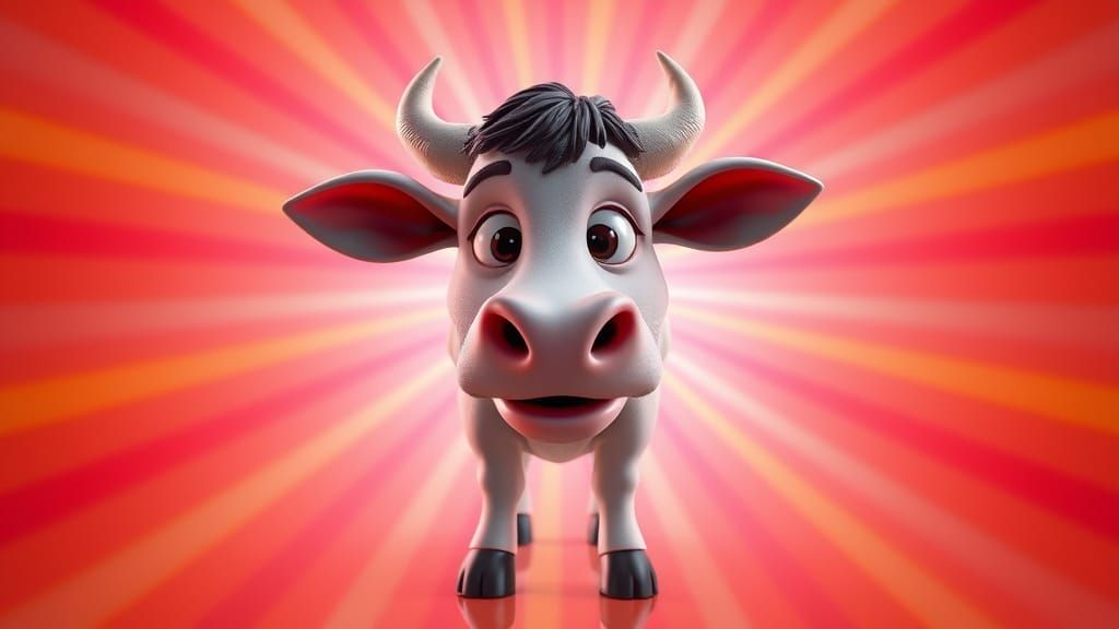Cartoon Can Cow in Disney 3D Art Style