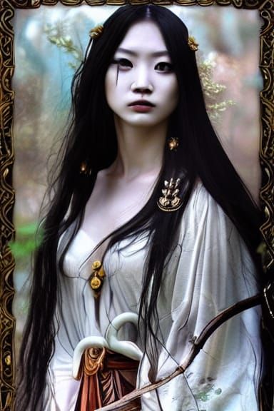 Ethereal Ancient Goddess in Studio Ghibli Style