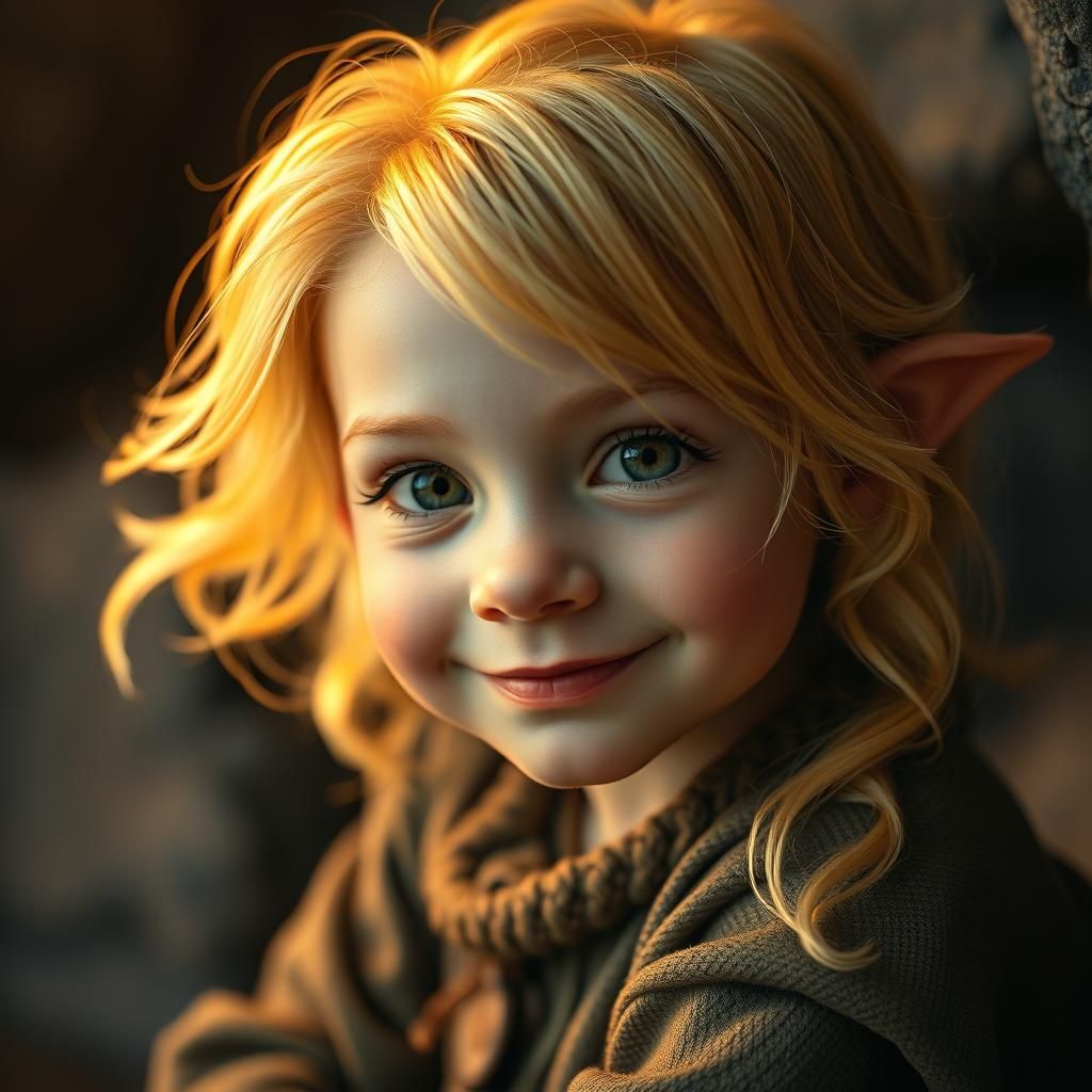 Blonde Dwarf Portrait in Digital Art Style