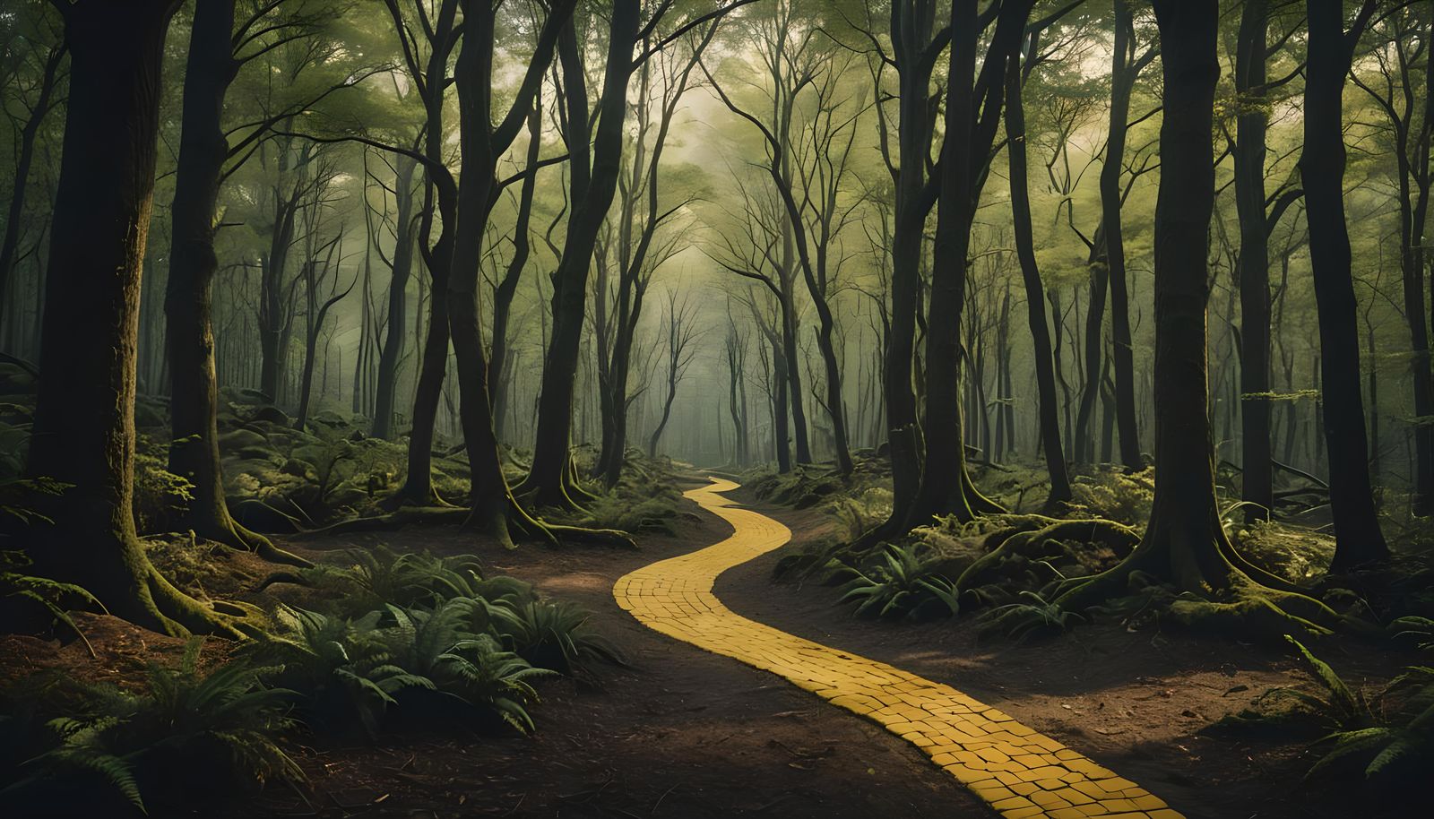 Yellow Brick Road Through Dark Forest Film Still