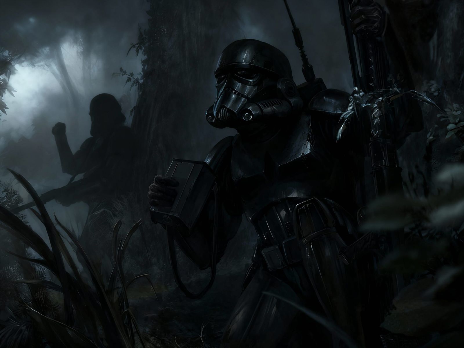 Imperial Shadow Troopers in Dark Concept Art Style